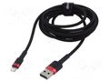 Cable; High Speed,USB 2.0; Apple Lightning plug,USB A plug; 2m BASEUS CALKLF-C19