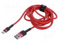 Cable; High Speed,USB 2.0; USB A plug,USB C plug; 2m; red; 2A BASEUS CATKLF-C09