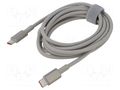 Cable; High Speed,USB 2.0; USB C plug,both sides; 2m; golden BASEUS P10319800G21-01