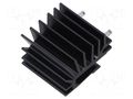 Heatsink: extruded; TO220; black; L: 25mm; W: 19.4mm; H: 28mm; 9K/W FISCHER ELEKTRONIK SK525/25/ST