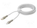 Cable; High Speed,USB 2.0; Apple Lightning plug,USB C plug BASEUS CATLJK-B02