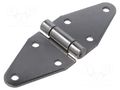 Hinge; Width: 140mm; stainless steel; H: 50mm; without coating ELESA+GANTER GN1364NI140-50B-BL