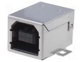 Connector: USB B; socket; SMT; horizontal; USB 2.0; gold-plated ADAM TECH USB-B-S-RA-TSMT
