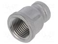 Muff; threaded,reductive; max.10bar; 31mm PNEUMAT 3010-1/2-1/4-ES