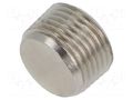 Accessories: screw plug; R 3/8" external; nickel plated brass PNEUMAT 3025-3/8