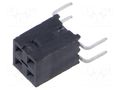 Connector: pin strips; socket; female; PIN: 4; straight; THT; 2.54mm SAMTEC BCS-102-L-D-PE