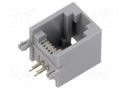 Connector: RJ11; socket; PIN: 4; 6p4c; on PCBs,PCB snap; THT ADAM TECH MTJ-642BX2