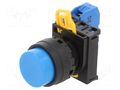 Switch: push-button; 22mm; Stabl.pos: 2; NO; blue; none; IP65; YW IDEC YW1B-A2E10S