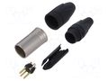 Connector: XLR; plug; male; XX-HD; 16A; PIN: 3; straight; for cable NEUTRIK NTR-NC3MXX-HD-D