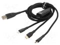 Cable; USB 2.0; 1.2m; black; 100W; 3.5A BASEUS CASS030101