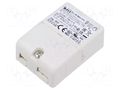 Power supply: switching; LED; 2÷23VDC; 350mA; IP20; 68x22x41mm TCI 141132