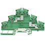 PE terminal, Tension-clamp connection, 2.5 mm², 500 V, Number of connections: 6, Number of levels: 3, dark beige Weidmuller 1131740000 04032248922703