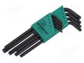 Wrench-set; Torx®; TX9,TX10,TX15,TX20,TX25,TX27,TX30,TX40; long BONDHUS BONDHUS-31834