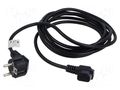 Cable; CEE 7/7 (E/F) plug angled,IEC C13 female angled right LANBERG CA-C13C12CC-0030BK