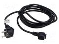 Cable; CEE 7/7 (E/F) plug angled,IEC C13 female angled right LANBERG CA-C13C12CC-0030BK