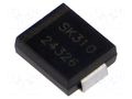 Diode: Schottky rectifying; SMC; SMD; 100V; 3A; reel,tape SMC DIODE SOLUTIONS SK310TR-SMC