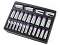Wrench-set; 12-angles,socket spanner; Mounting: 1/2"; 25pcs. KING TONY KT-9-4235MR