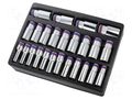 Wrench-set; 12-angles,socket spanner; Mounting: 1/2"; 25pcs. KING TONY KT-9-4235MR