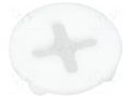 Spacer sleeve; LED; Øout: 5.1mm; L: 0.6mm; white; Holes pitch: 2.5mm BIVAR 110-030