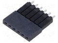 Connector: pin strips; male; PIN: 6; 2.54mm; tinned; THT; socket SAMTEC ESW-106-33-T-S