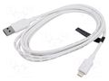 Cable; USB 2.0; Apple Lightning plug,USB A plug; nickel plated VENTION LAMSF