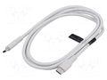 Cable; USB 2.0; USB C plug,both sides; nickel plated; 1.5m; white VENTION TAXWG