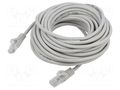 Patch cord; U/UTP; Cat: 5e; RJ45 plug,both sides; CCA; 10m; grey ART ART-AL-OEM-305