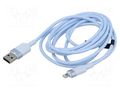 Cable; USB 2.0; Apple Lightning plug,USB A plug; nickel plated VENTION LANSH