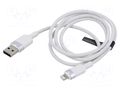 Cable; USB 2.0; Apple Lightning plug,USB A plug; nickel plated VENTION LANWF