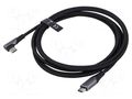 Cable; USB 2.0; USB C plug,USB C angled plug,both sides; 2m VENTION TRAHH