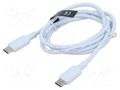 Cable; USB 2.0; USB C plug,both sides; nickel plated; 1m; blue VENTION TRCSF