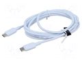 Cable; USB 2.0; USB C plug,both sides; nickel plated; 2m; blue VENTION TRCSH
