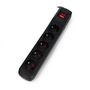 Power strip with security Arcon R5 black - 5 sockets - 1,5m IMP-16537 5904722197589