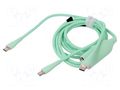 Cable; USB 2.0; USB C plug,USB C plug x2; nickel plated; 1.5m VENTION CTMGG