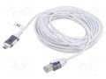 Cable; slim,USB 3.1; RJ45 plug,USB C plug; nickel plated; 10m GOOBAY GOOBAY-74391