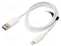 Cable; USB 2.0; Apple Lightning plug,USB A plug; nickel plated VENTION LAMWF