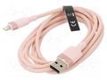 Cable; USB 2.0; Apple Lightning plug,USB A plug; nickel plated VENTION LANPH