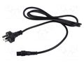 Cable; 3x0.75mm2; AS/NZS 3112 (I) plug,IEC C5 female; PVC; 1.8m POS POSAC-C5AS/NZS18
