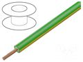 Wire; stranded; Cu; 1mm2; PVC; double; yellow-green; 1000V; 100m ELECTRO-PJP PJP-9012-GY