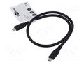 Cable; USB 4.0; USB C plug,both sides; 0.5m; black; 4K,8K,HDR; PVC GOOBAY GOOBAY-74182