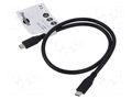 Cable; USB 4.0; USB C plug,both sides; 0.5m; black; 4K,8K,HDR; PVC GOOBAY GOOBAY-74182