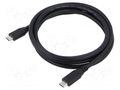 Cable; USB 4.0; USB C plug,both sides; 1.5m; black; 40Gbps; PVC GOOBAY GOOBAY-74192