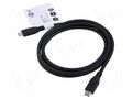 Cable; Thunderbolt 3,Thunderbolt 4,USB 3.2; 1.5m; black; 4K; PVC GOOBAY GOOBAY-74201