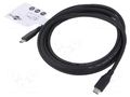 Cable; Thunderbolt 3,Thunderbolt 4,USB 3.2; 3m; black; 10Gbps GOOBAY GOOBAY-74203