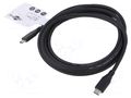 Cable; Thunderbolt 3,Thunderbolt 4,USB 3.2; 3m; black; 4K; PVC GOOBAY GOOBAY-74203