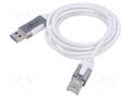Cable; slim,USB 3.0; RJ45 plug,USB A plug; nickel plated; 1.5m GOOBAY GOOBAY-74378