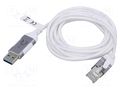 Cable; slim,USB 3.0; RJ45 plug,USB A plug; nickel plated; 2m GOOBAY GOOBAY-74379