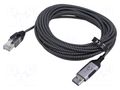 Cable; slim,USB 3.0; RJ45 plug,USB A plug; nickel plated; 5m GOOBAY GOOBAY-74397