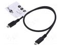 Cable; USB 3.2; USB C plug,both sides; 0.5m; black; 5Gbps; PVC; 60W GOOBAY GOOBAY-74698