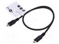 Cable; USB 3.2; USB C plug,both sides; 0.5m; black; PVC; 5Gbps; 60W GOOBAY GOOBAY-74698